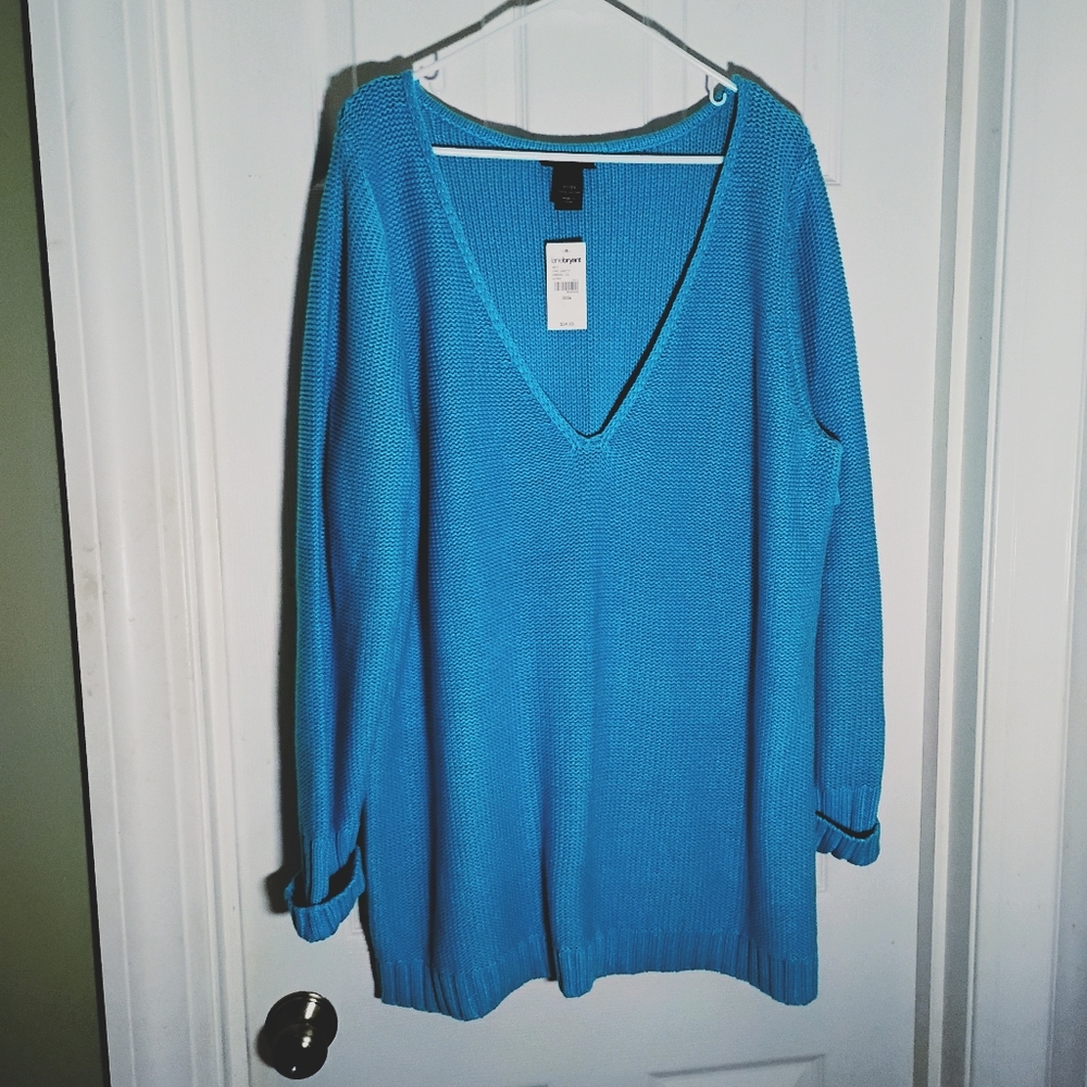 Cotton Sweater Tunic Length Lane Bryant